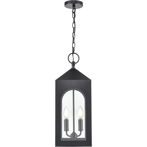 Bratton 2 Light 8.5 inch Powder Coated Black Outdoor Hanging Lantern